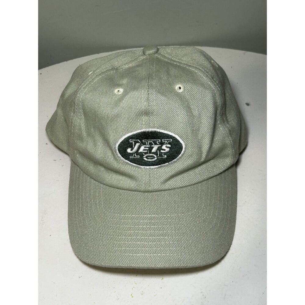 New York Jets NFL Adult Baseball Hat Cap Beige Tan Adjustable Strap Back